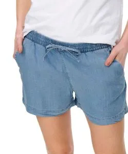 ONLY Jeansshorts Pema in Blau mit Kordelzug