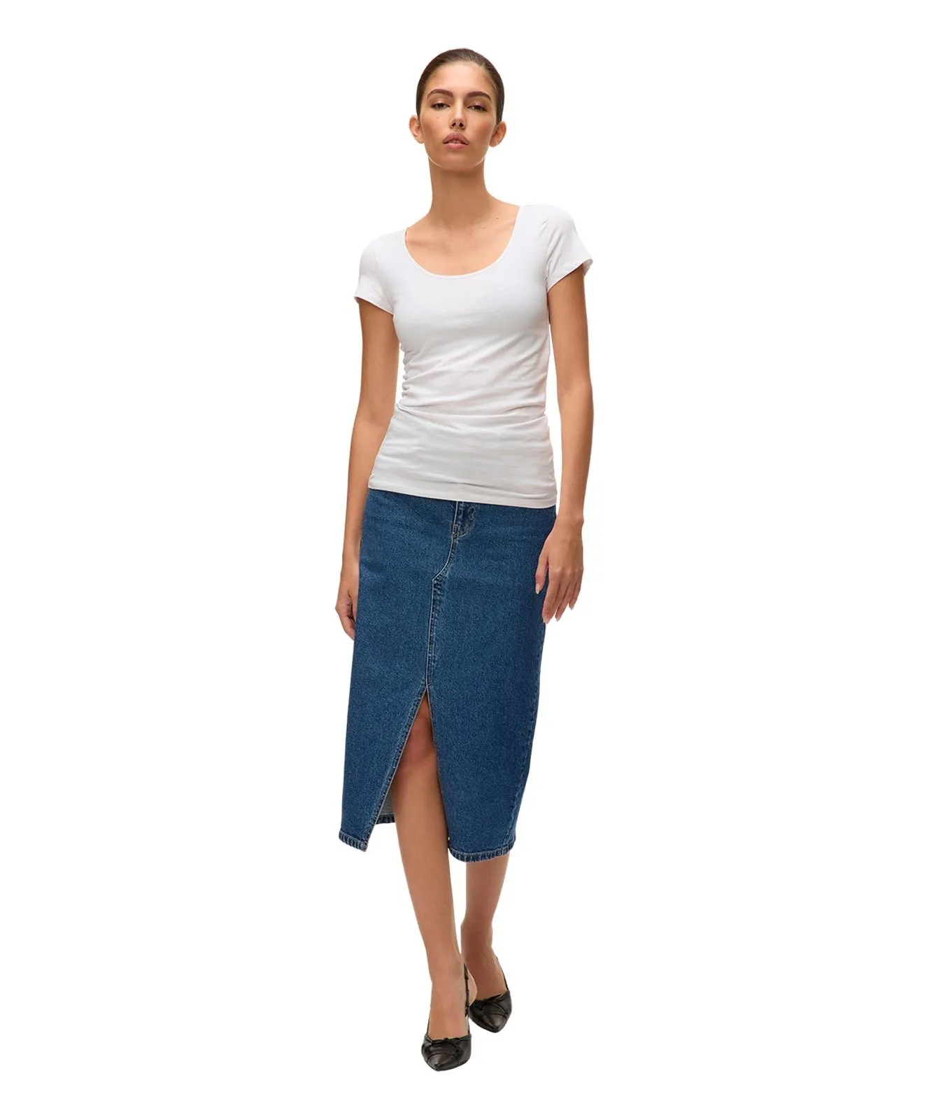 Damen Shirt Maxi My Soft von Vero Moda in White