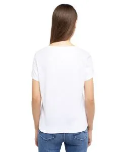 Mustang T-Shirt mit Printlogo Alma in Weiß