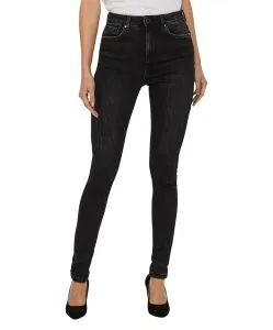 Vero Moda High Waist Skinny Jeans Loa in Black Used