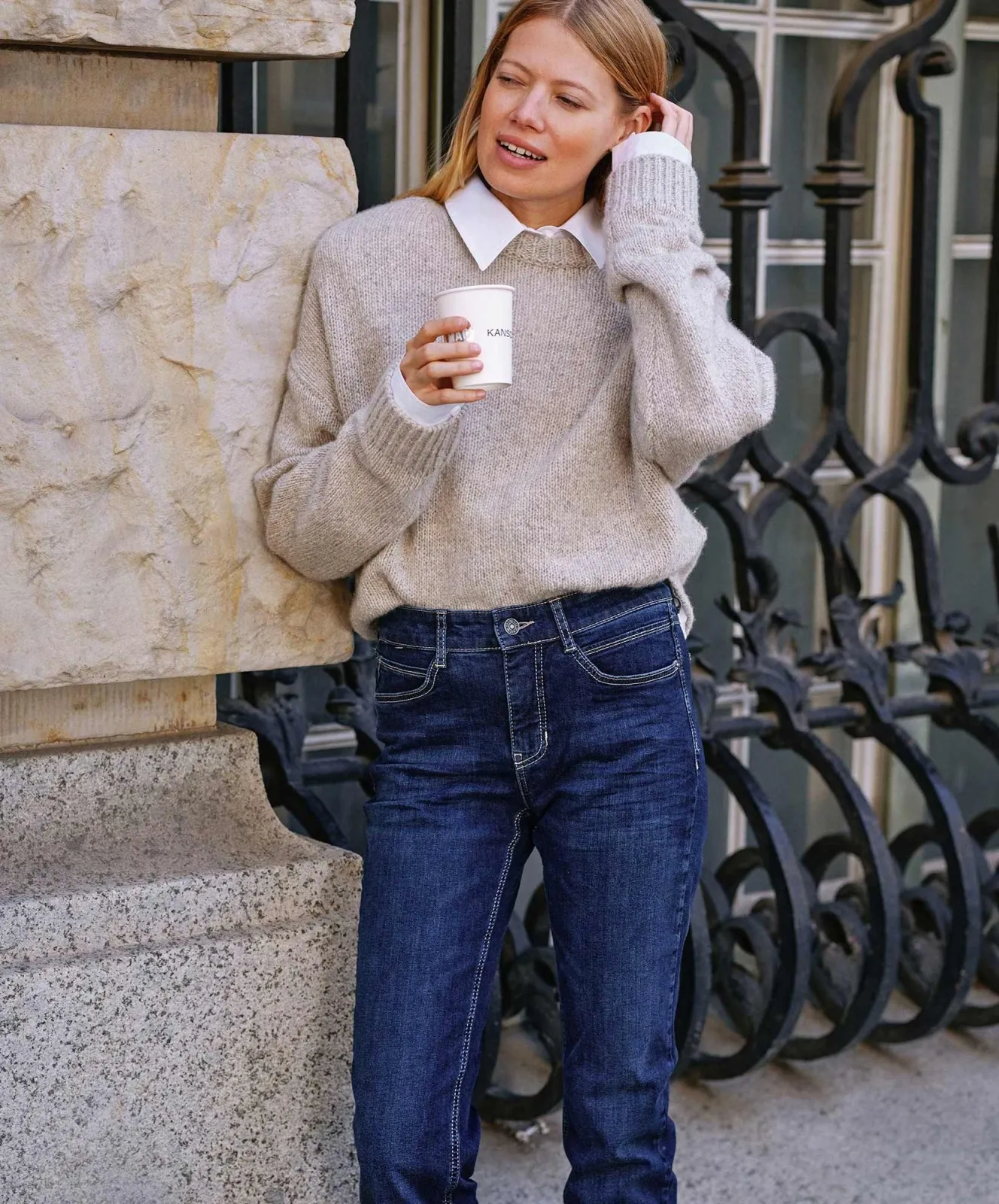 Damen Jeans Angela von MAC in New Basic Denim