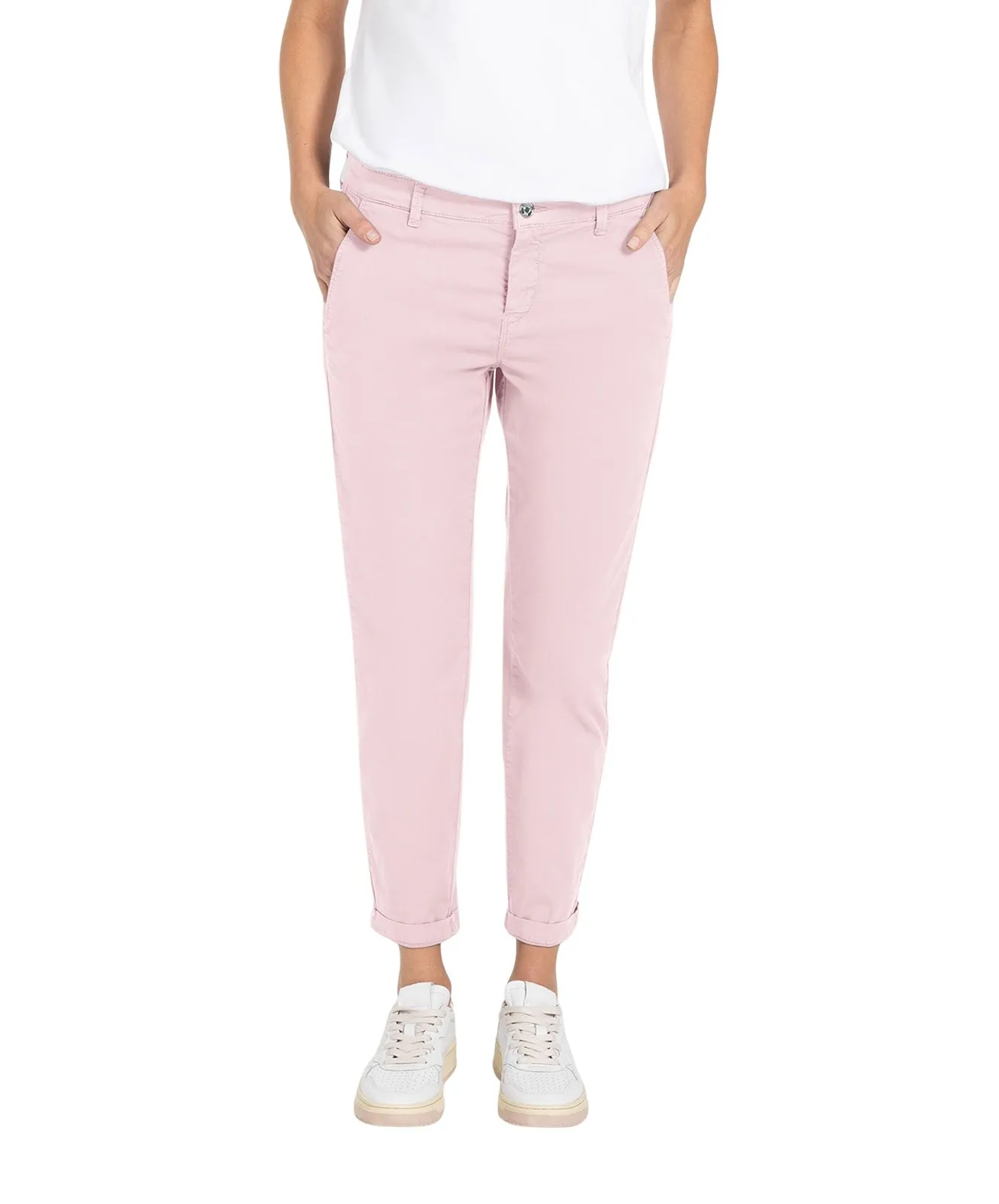 Damen Hose Chino Turn Up von MAC in Cotton Candy Pink