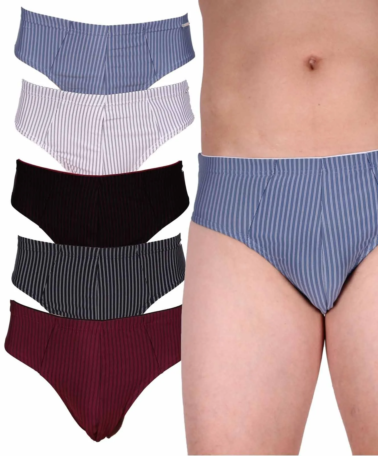 Herren Unterwäsche Microfaser-Slips im 5er-Pack von 7DAYS Bodywear in Mehrfarbig