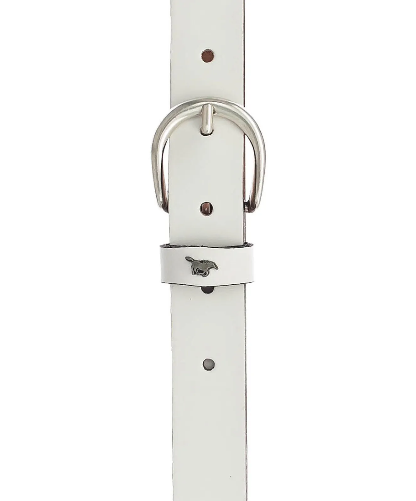Damen Gürtel 25mm Ledergürtel mit Schließe von Mustang in White