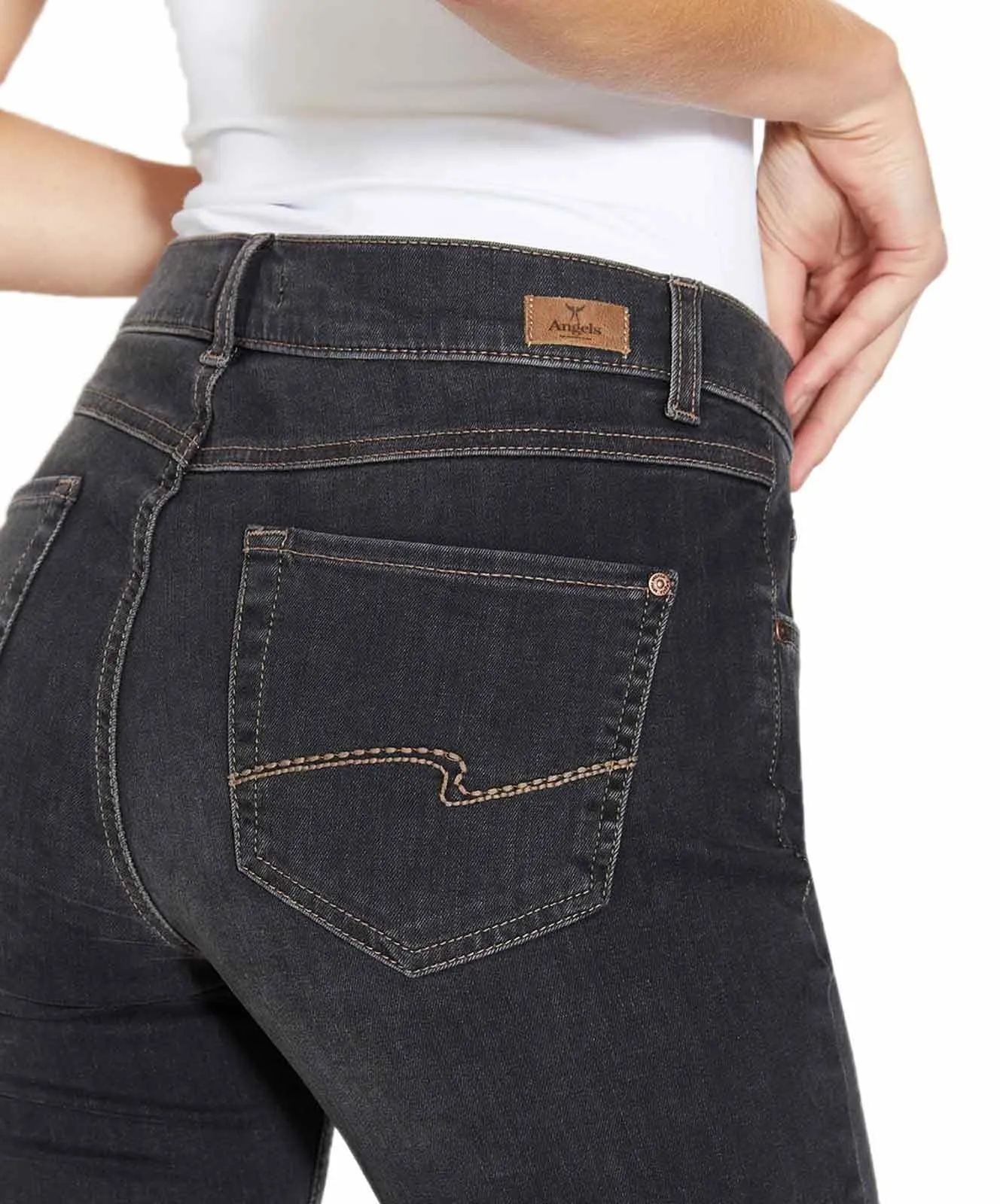 Damen Jeans Skinny von Angels in Anthracite Used