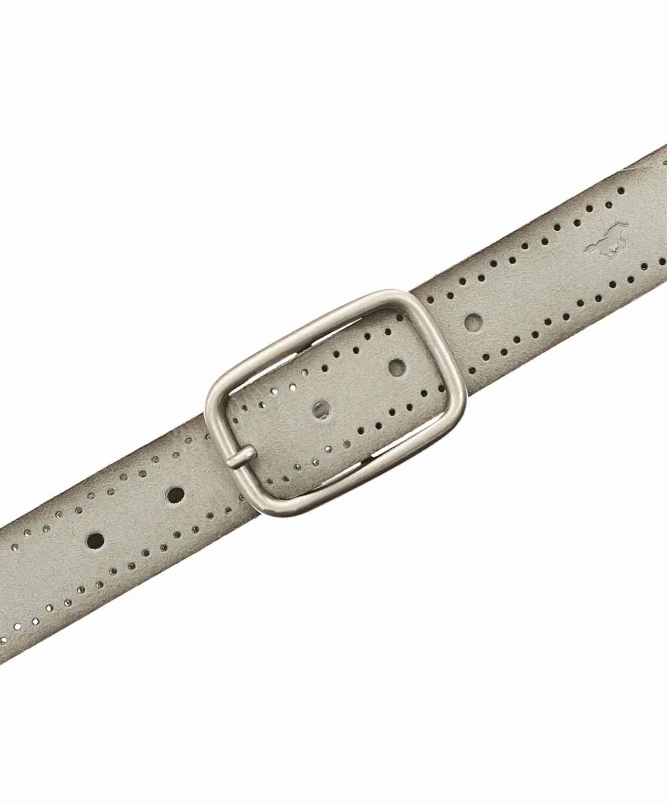 Damen Gürtel 35 mm Veloursgürtel mit Lochperforation von Mustang in Light Grey