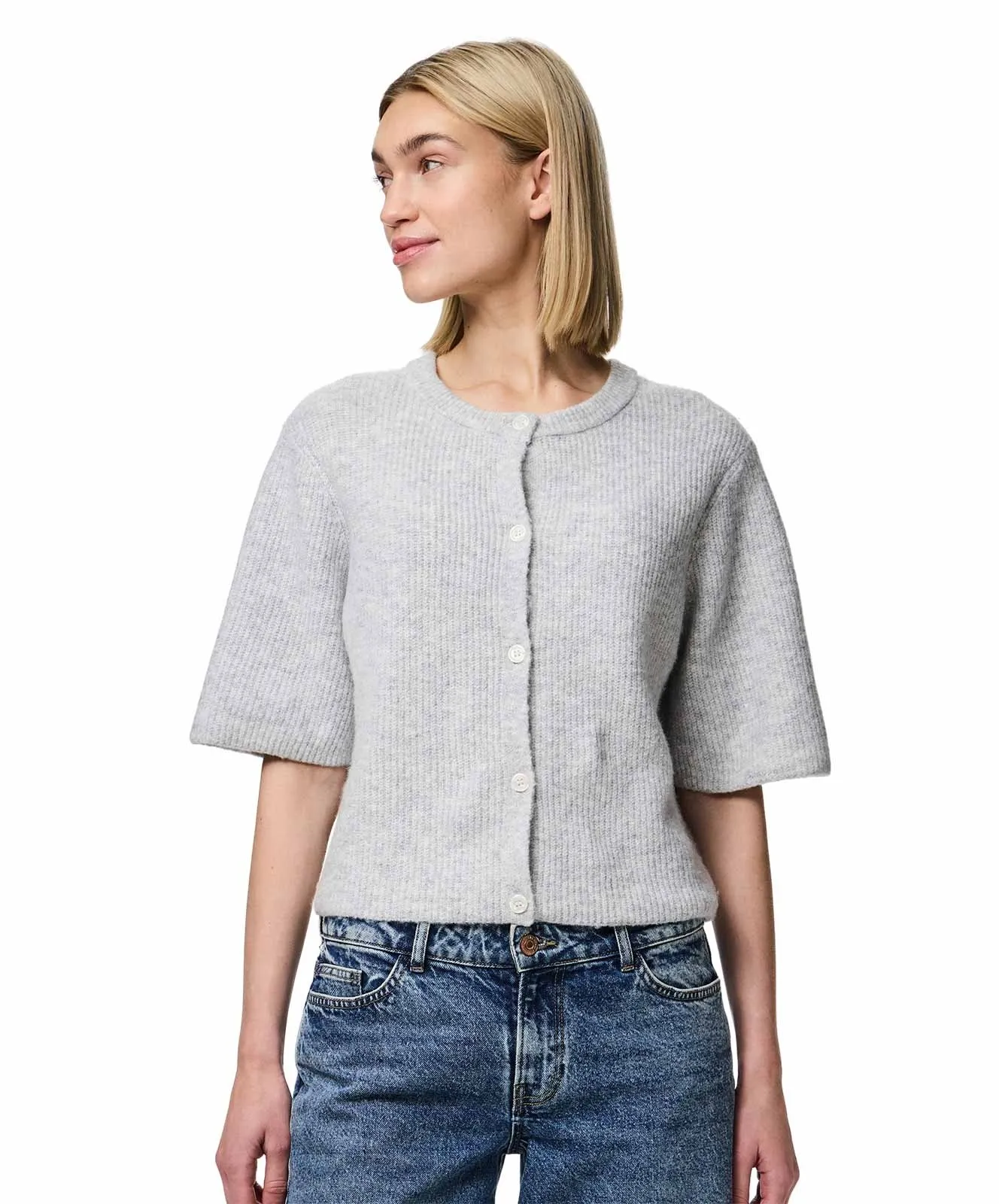 Damen Jacke Silly von Pieces in Light Grey Melange