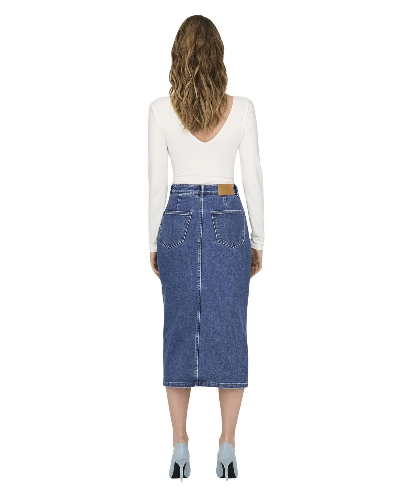 Damen Rock Siri von Only in Medium Blue