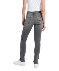 Cross Jeans Anya in verwaschenem Grau mit hohem Bund