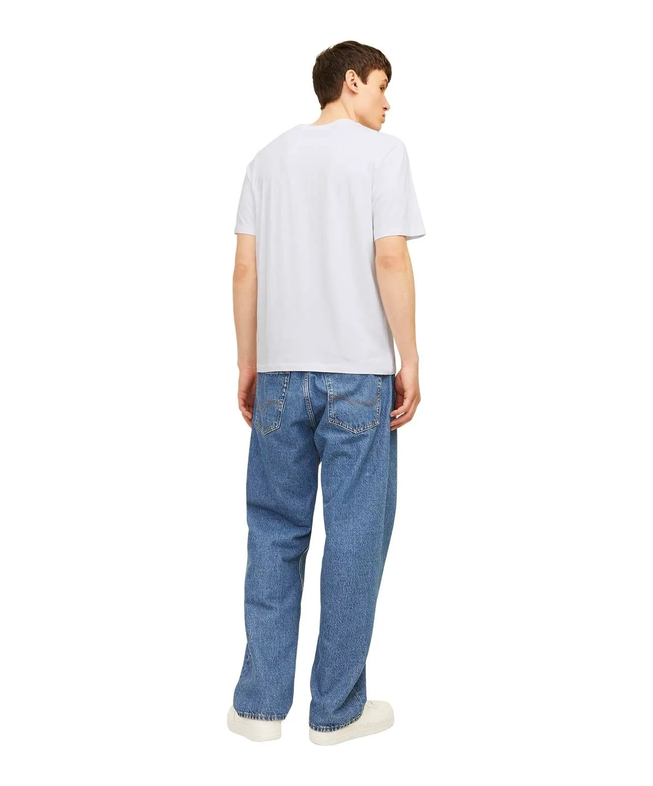 Herren Shirt Corp Logo Tee von Jack & Jones in White PLAY 5