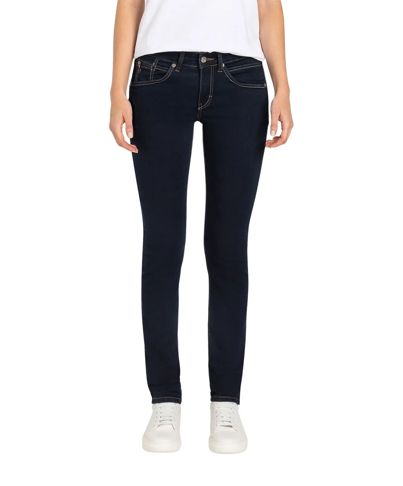 Damen Jeans Carrie Pipe von MAC in Dark Rinsewash