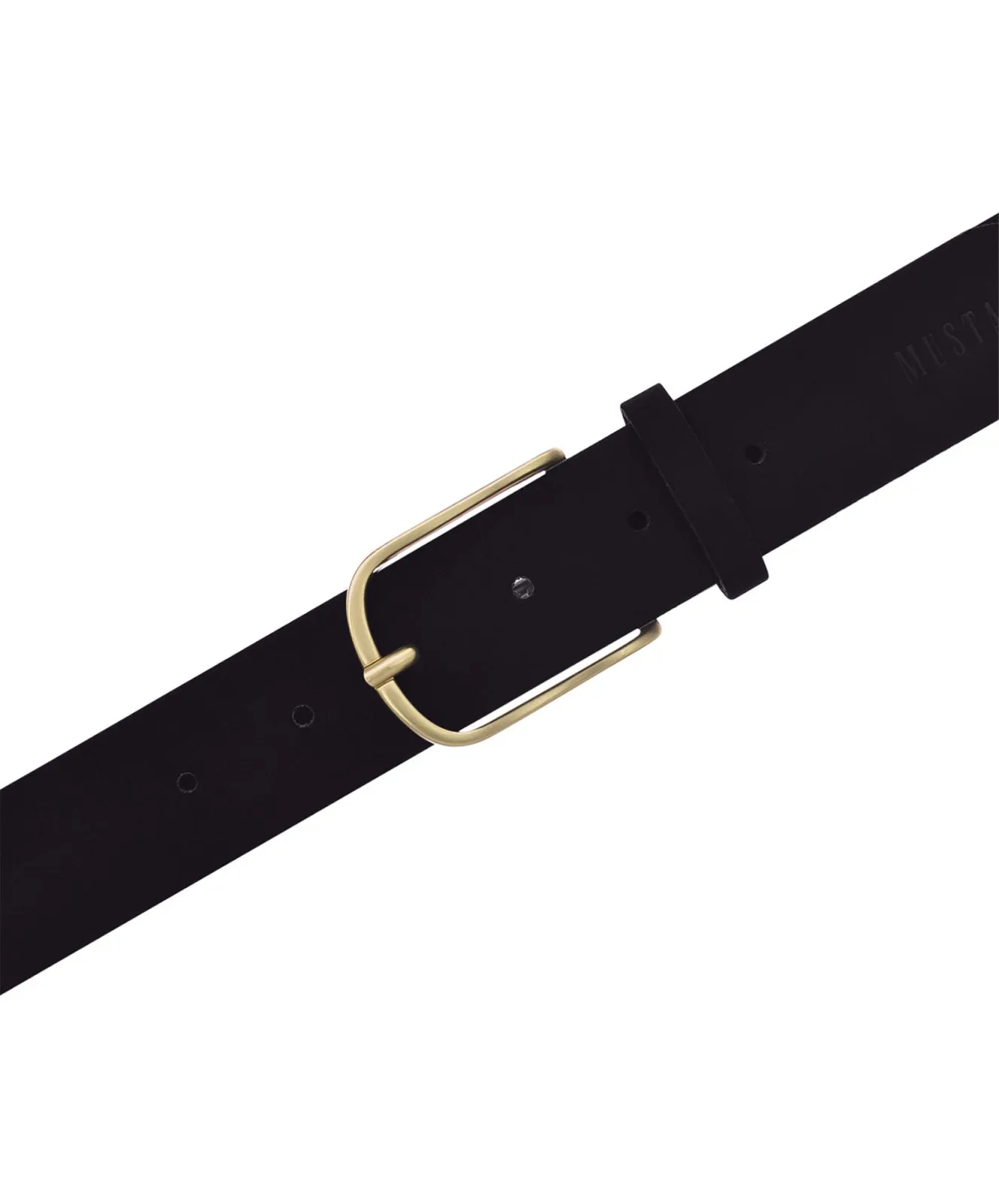 Damen Gürtel 35mm Veloursgürtel mit Airbrushkante von Mustang in Schwarz