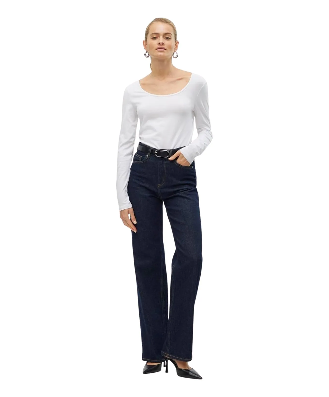 Damen Shirt Maxi My Soft von Vero Moda in Bright White