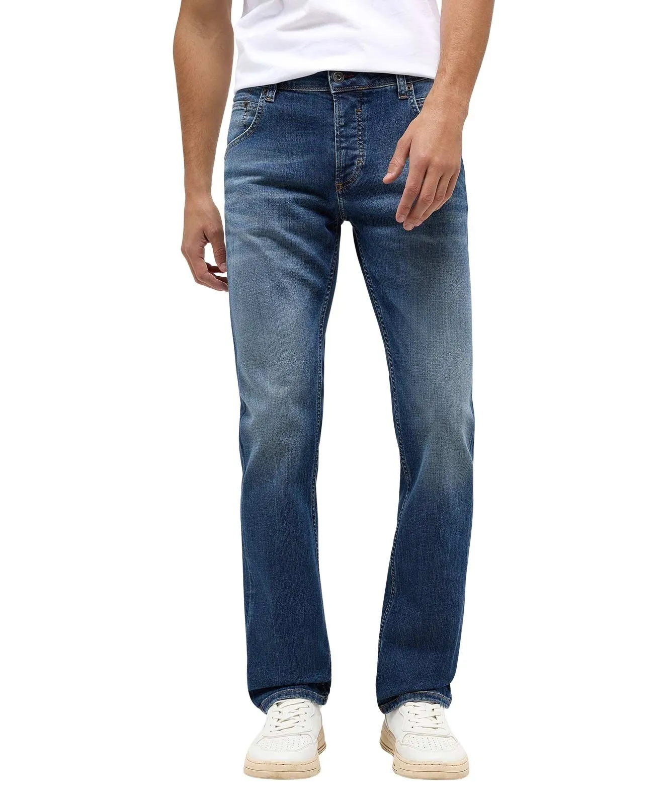 Herren Jeans Michigan Straight von Mustang in Light Scratched Used