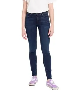 Cross Alan High Waisted Skinny Jeans in Blue Black