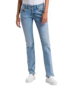 Cross Damen-Jeans Loie mit Doppelknopf in Hellblau