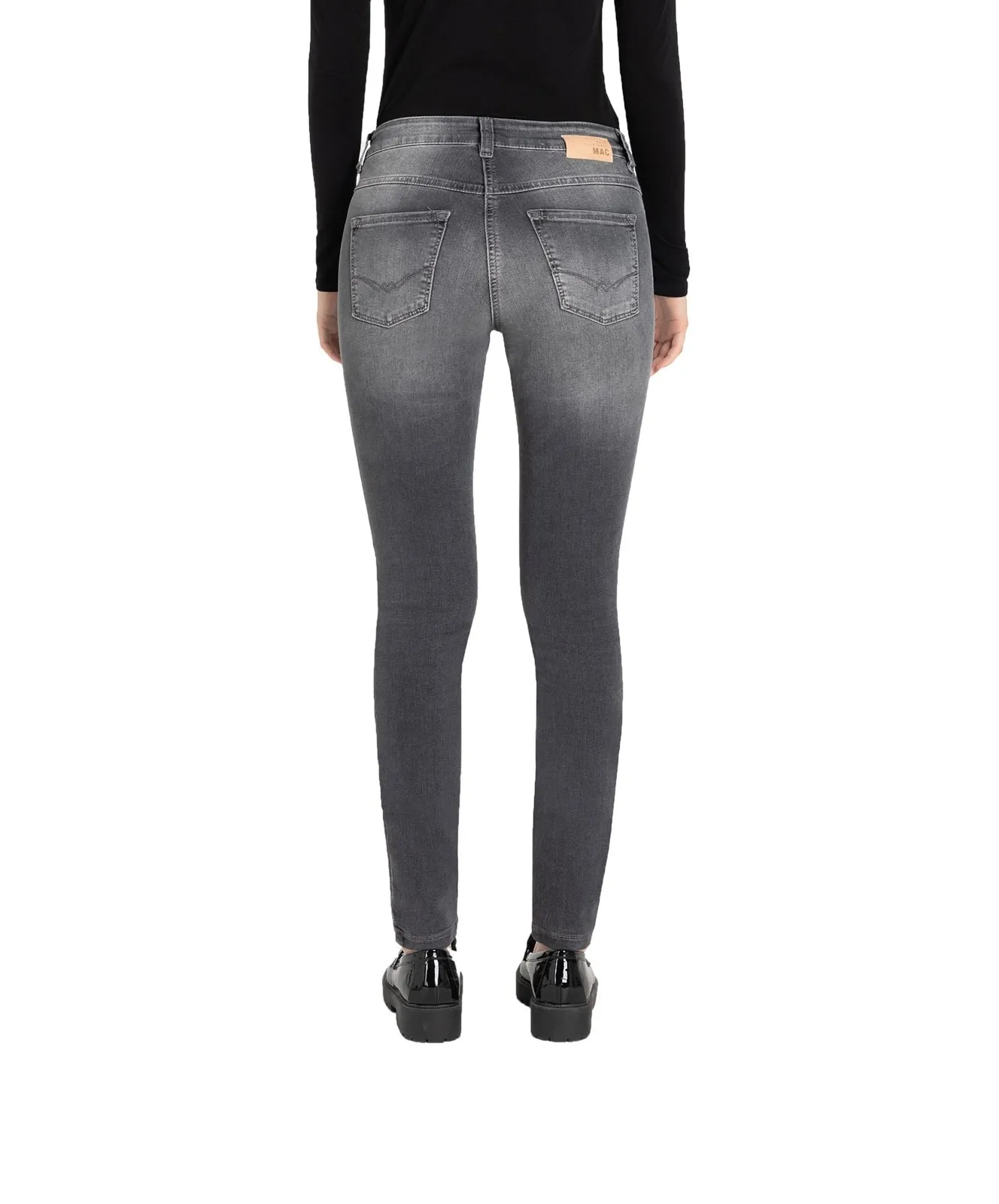Damen Jeans Dream Skinny Chain Galloon von MAC in Ash Net Wash