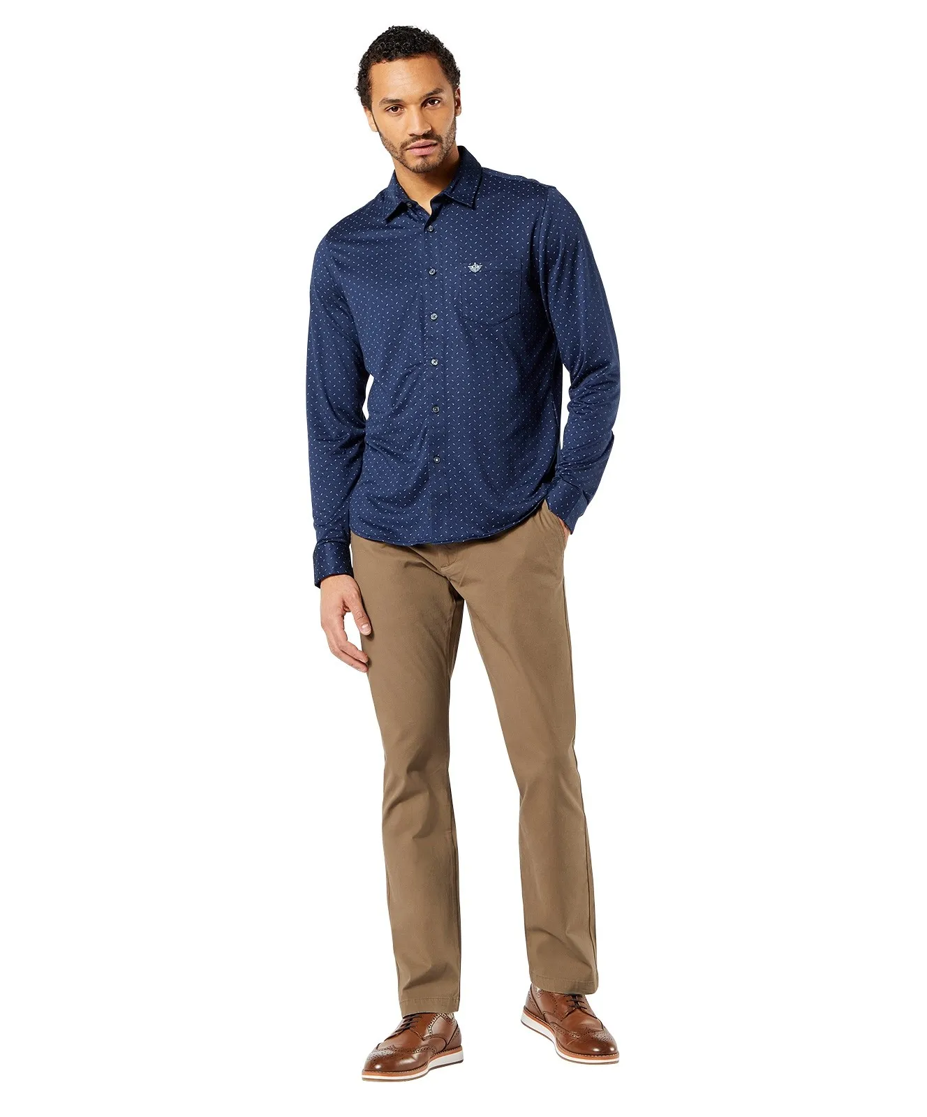 Herren Hose Chino Straight von Dockers in Brownstone