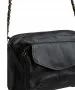 Pieces - Leder Umhängetasche Nania in Schwarz - Seite