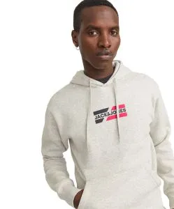 Jack & Jones Kapuzensweatshirt Corp Graphic in Grau