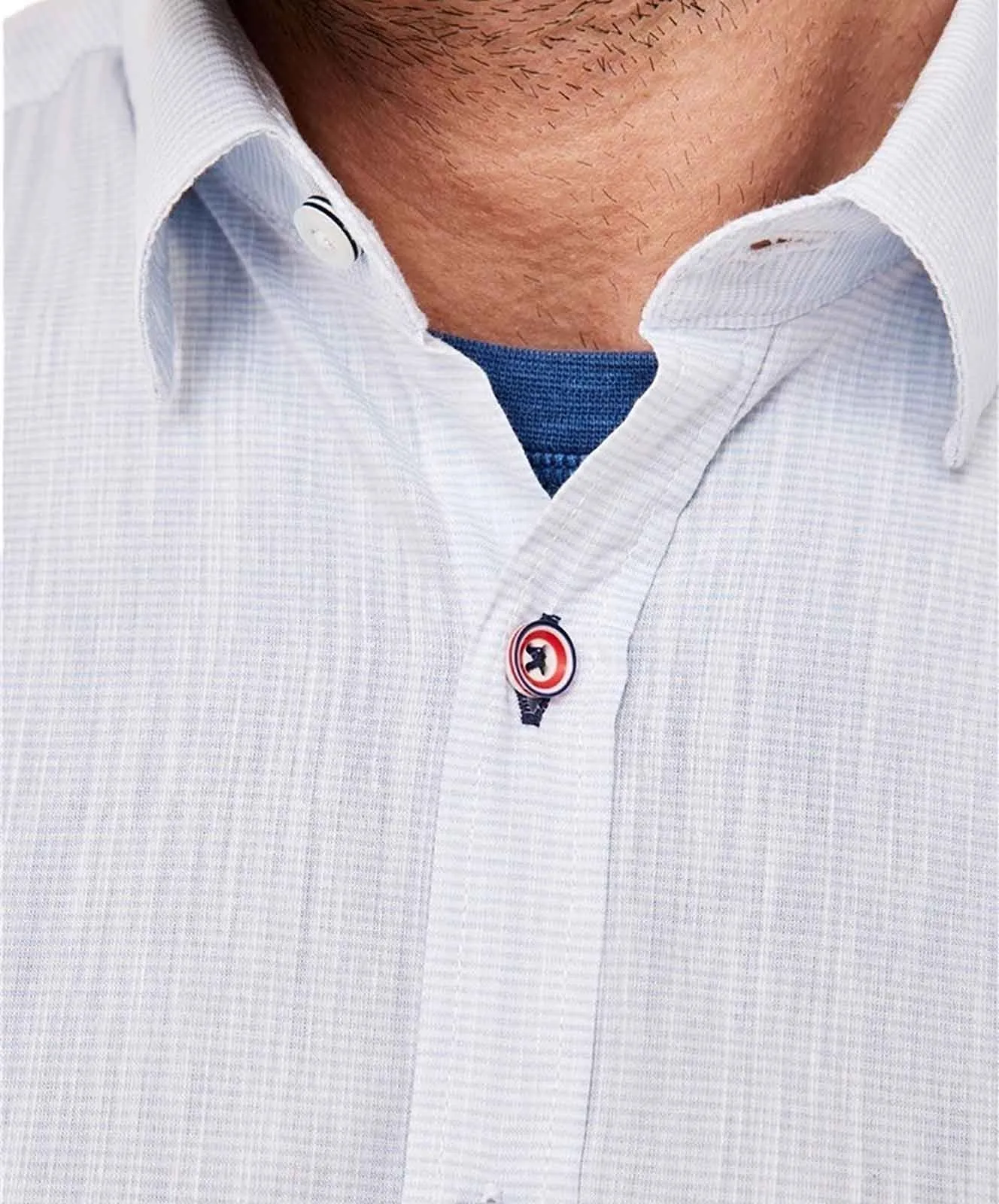 Herren Hemd Kent von Paddocks in Pale Blue-White