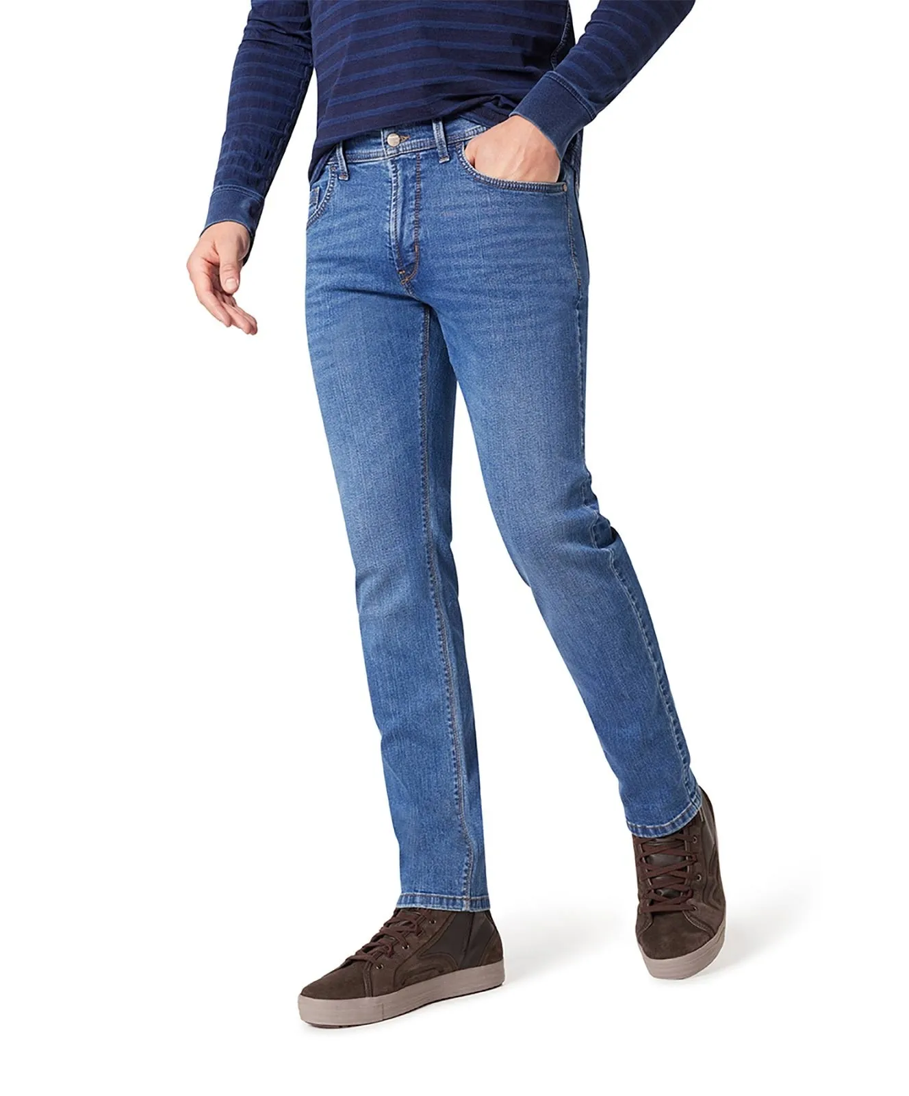 Herren Jeans Rando 1680 von Pioneer in Blue Used Buffies