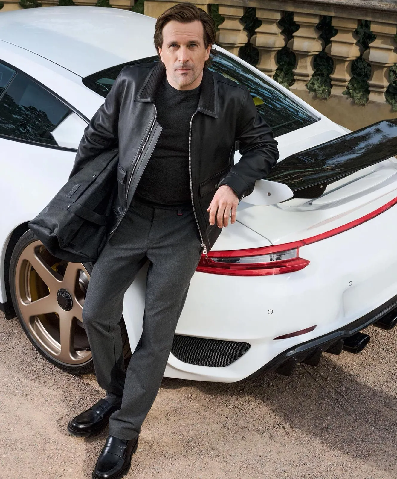 Herren Hose Traveller von MAC in Grey Stone