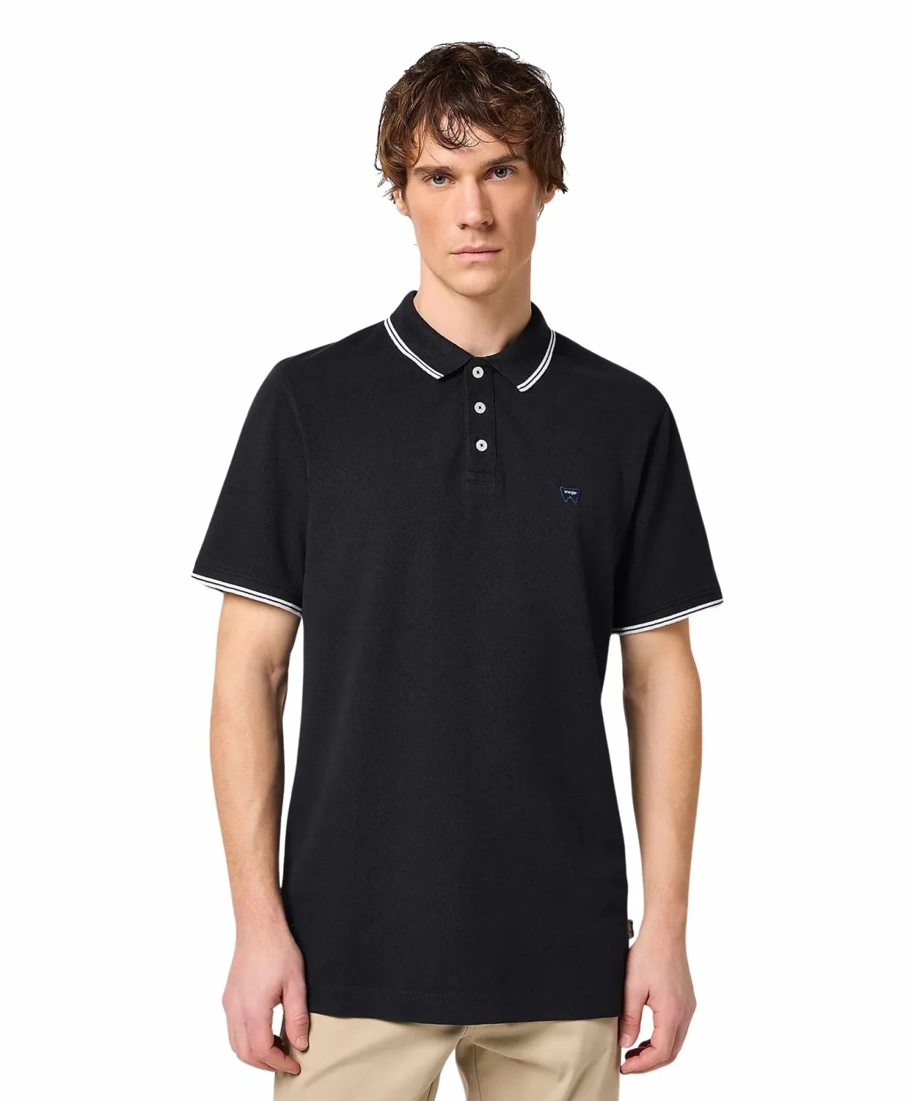 Herren Shirt Polo Shirt von Wrangler in Black