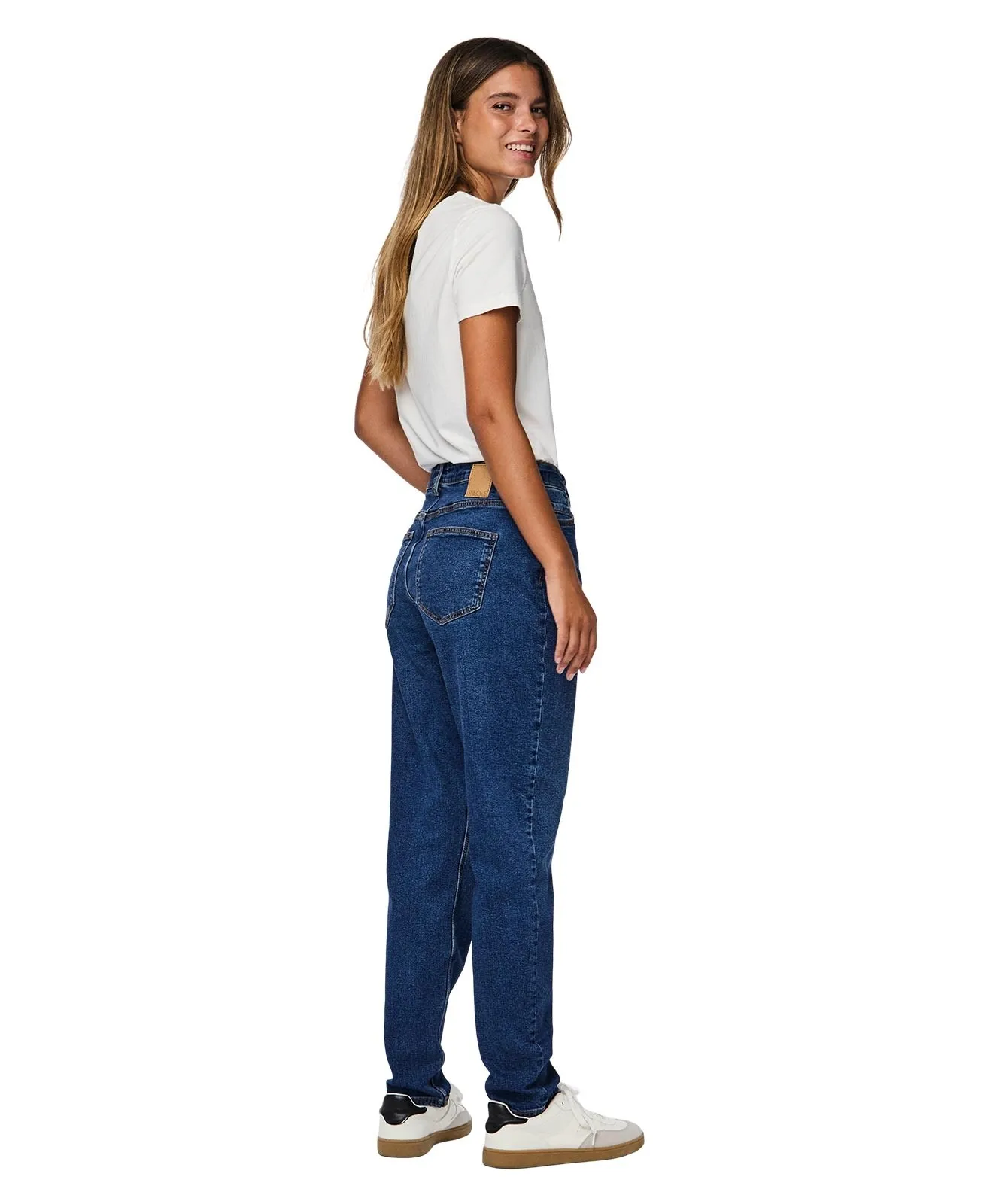 Damen Jeans Kesia von Pieces in Dark Blue