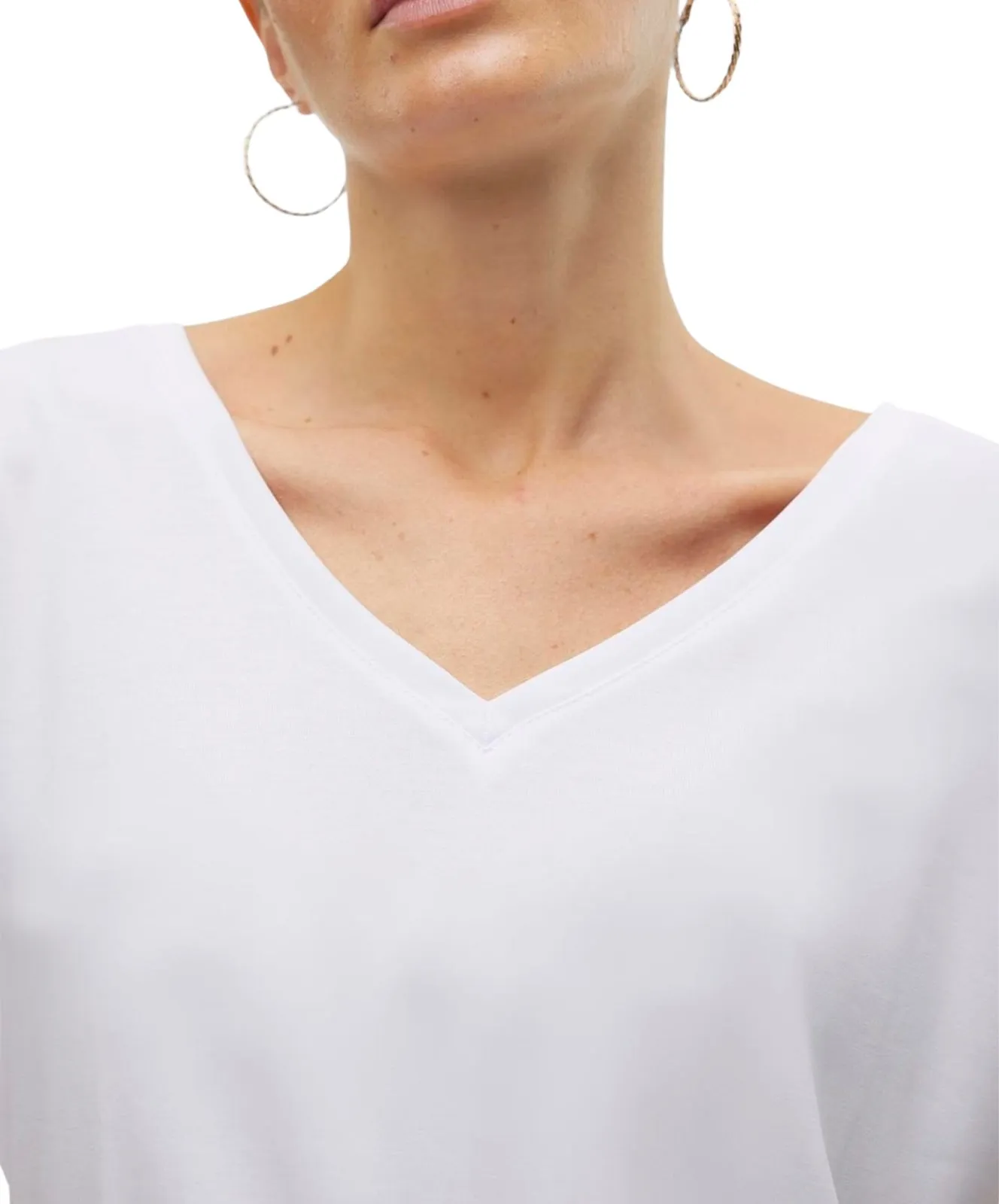 Damen Shirt Filli V-Neck von Vero Moda in Bright White