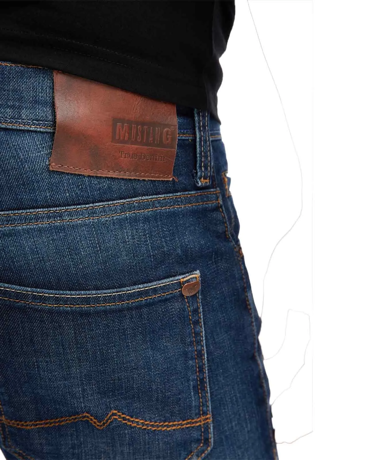 Herren Jeans Oregon Straight von Mustang in Dark Rinse Used