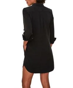 Vero Moda Silla - schwarzes Shirtkleid in Minilänge - hinten