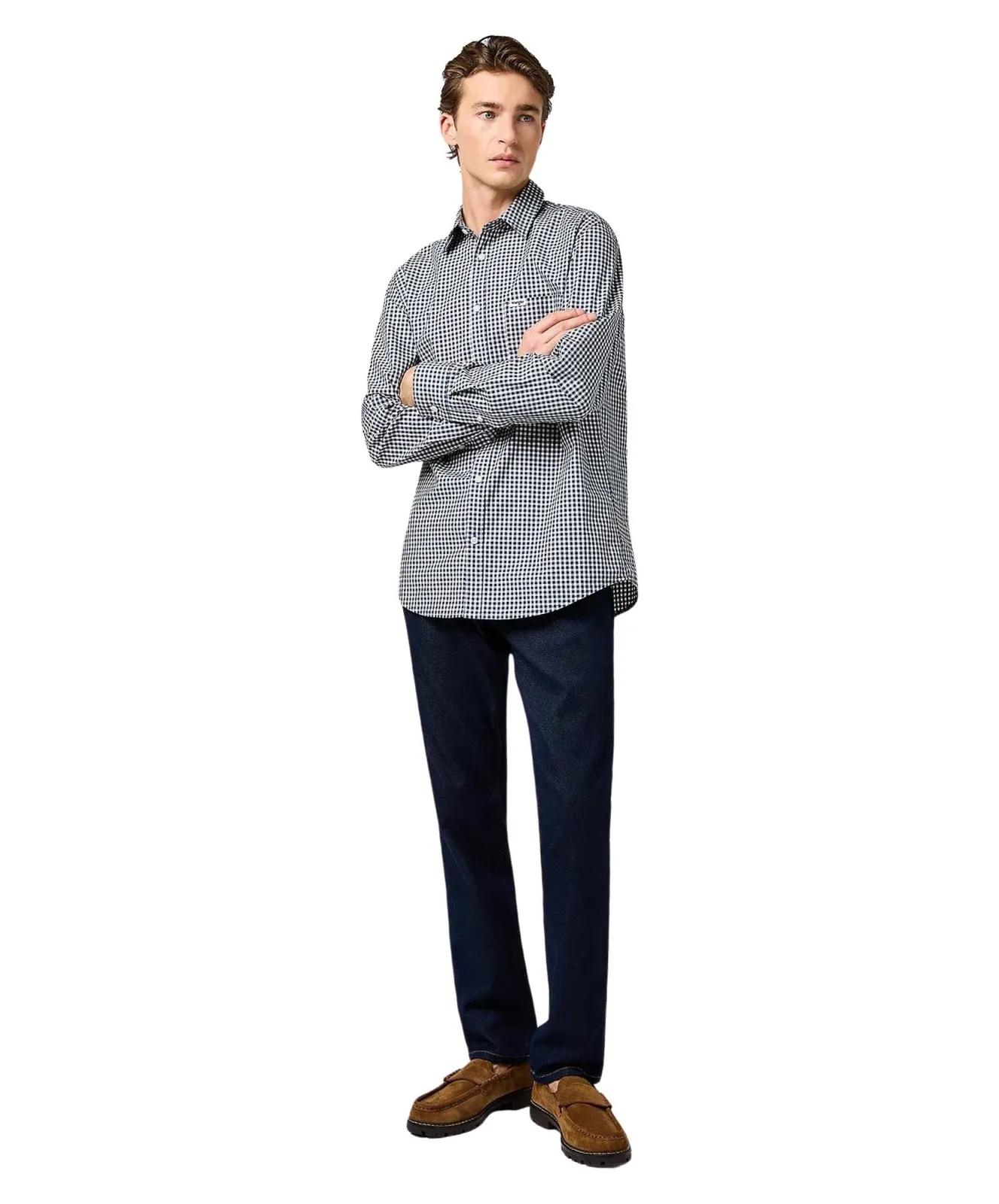 Herren Jeans Greensboro von Wrangler in Blue Jam