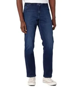Wrangler Texas Stretch Jeans in dunkelblauem High-Stretch