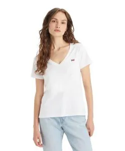 Levis T-Shirt Perfect Tee in weiß mit V-Ausschnitt