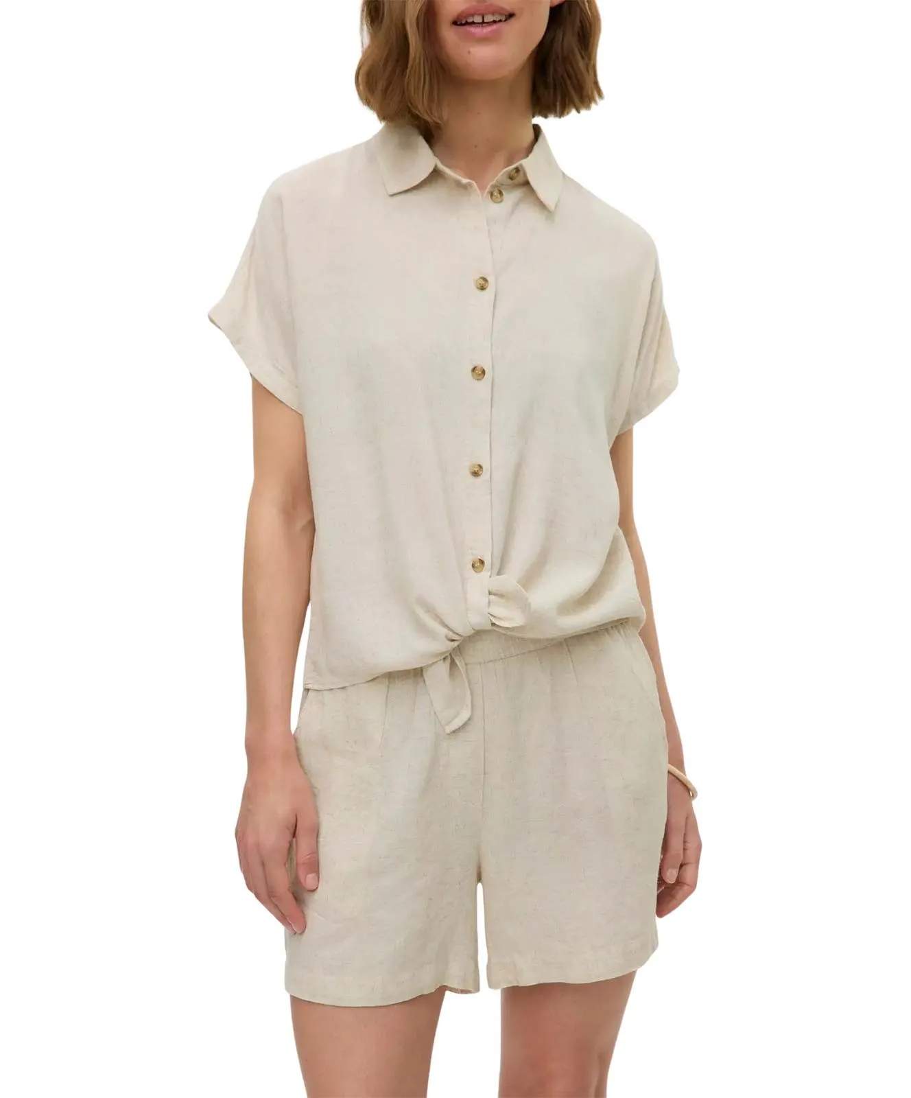 Damen Hose Thea von Vero Moda in Moonbeam Melange