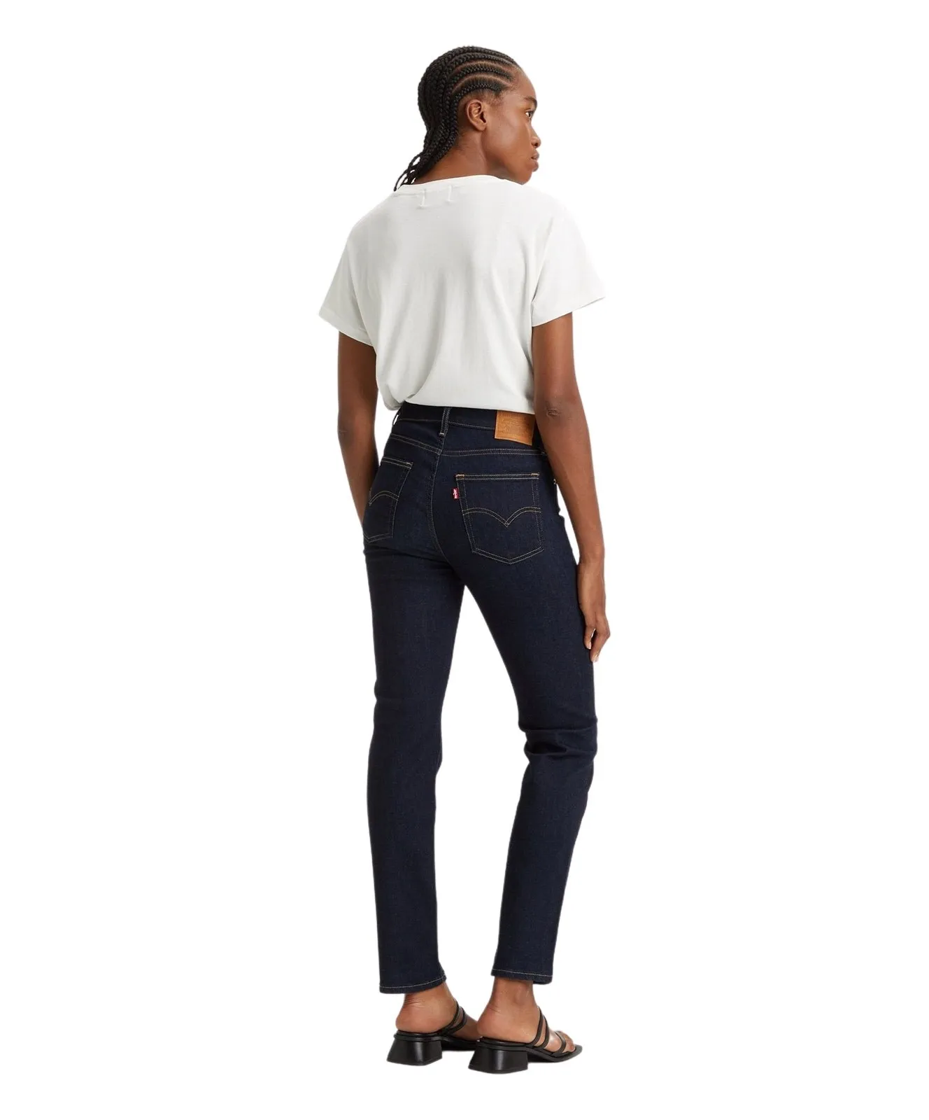 Damen Jeans 724 High-Waisted Straight von Levis in Blue Wave Rinse