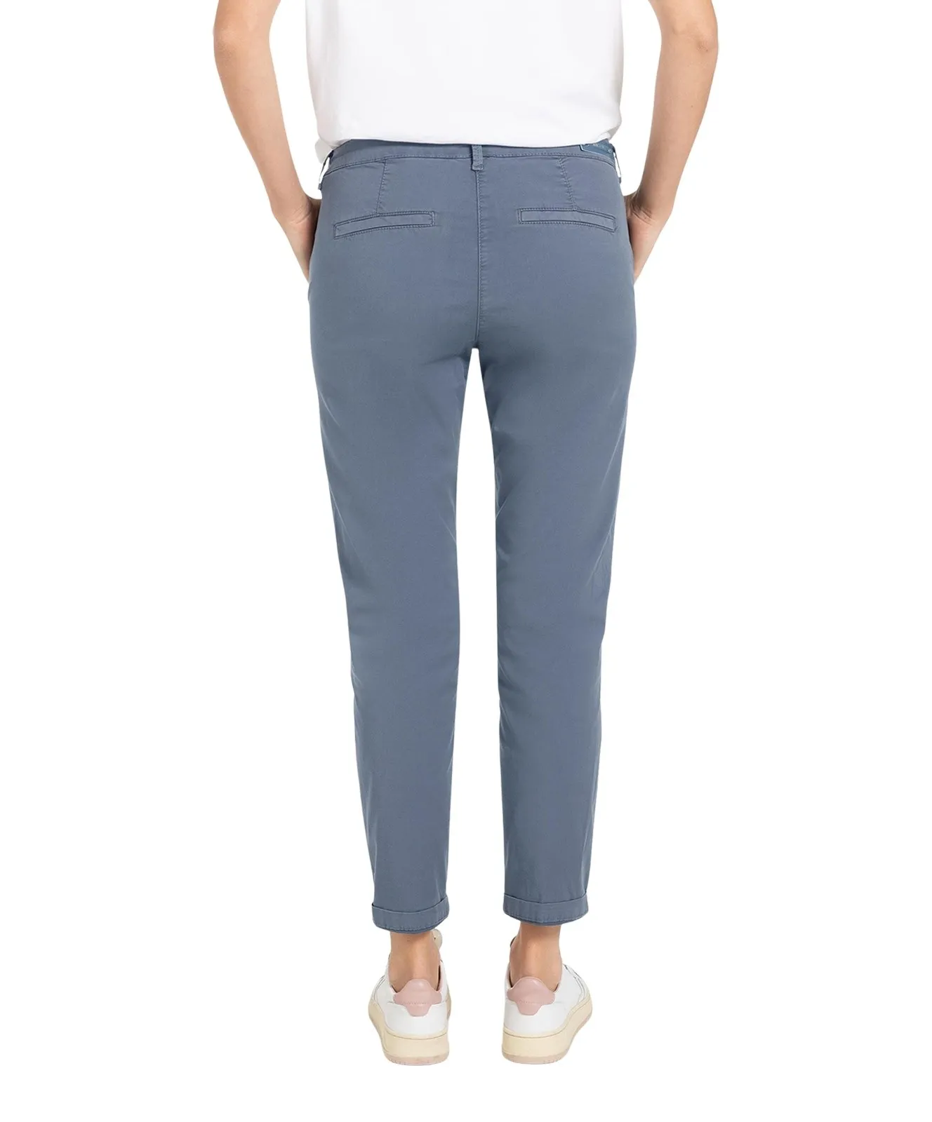 Damen Hose Chino Turn Up von MAC in Grisaille