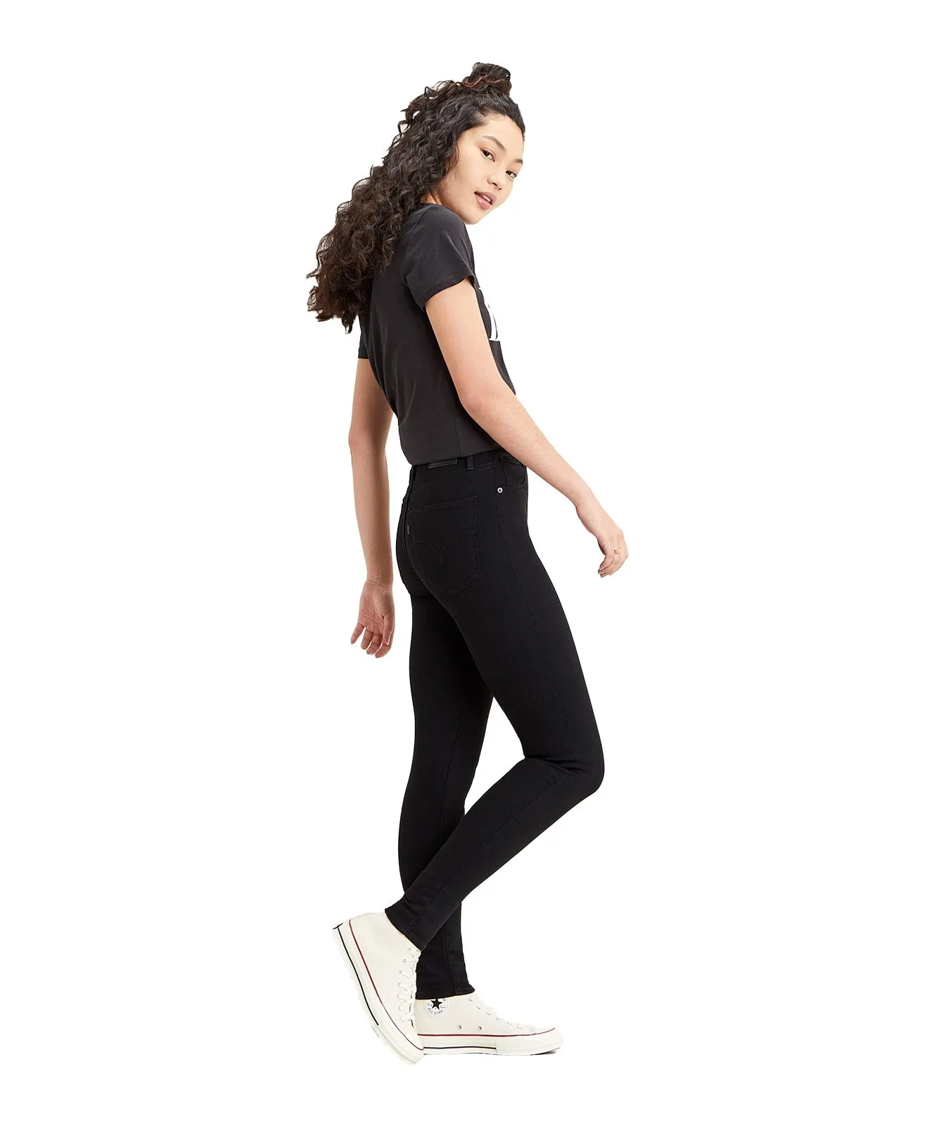Damen Jeans Mile High von Levis in Black Celestial
