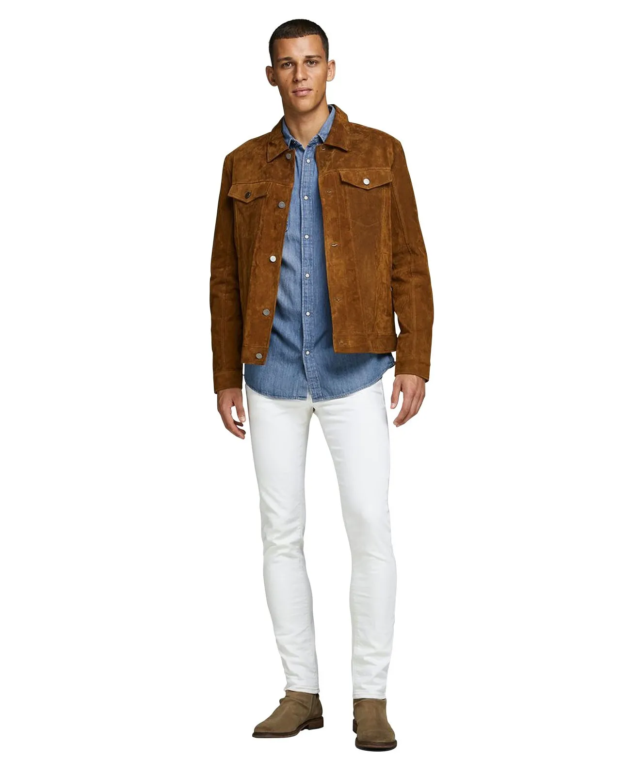 Herren Hemd Heridan Shirt von Jack & Jones in Medium Blue Denim