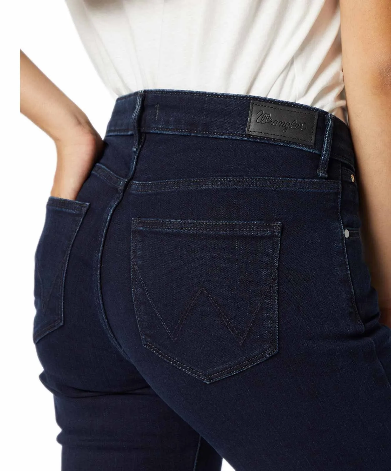 Damen Jeans Straight von Wrangler in Blue Black