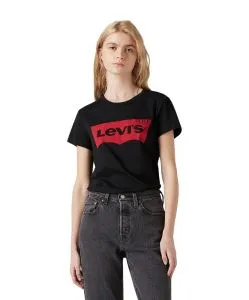 Levi's Damen T-Shirt The Perfect Tee in Black Graphic
