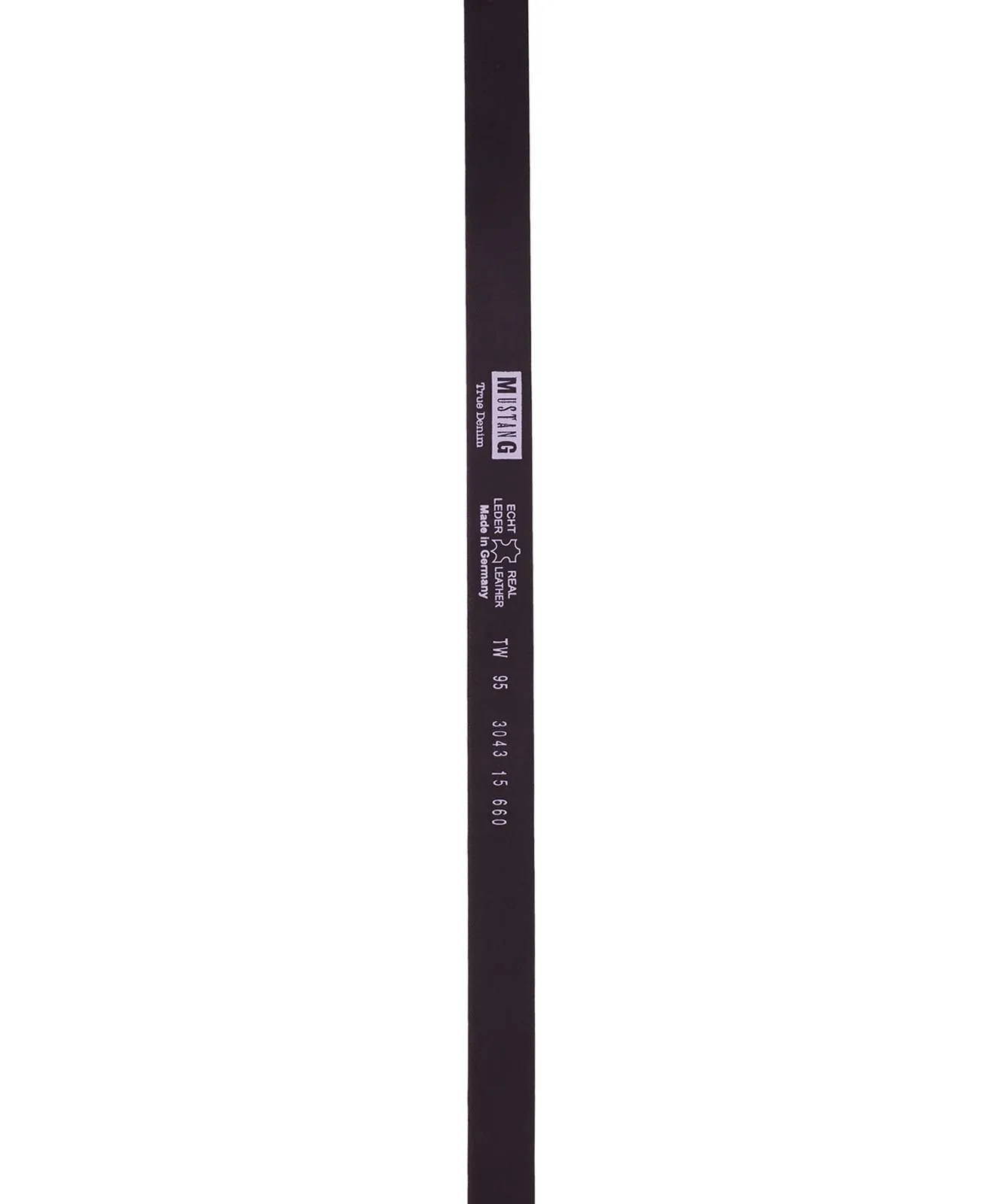 Damen Gürtel 3cm Ledergürtel mit Logo-Schriftzug von Mustang in Braun
