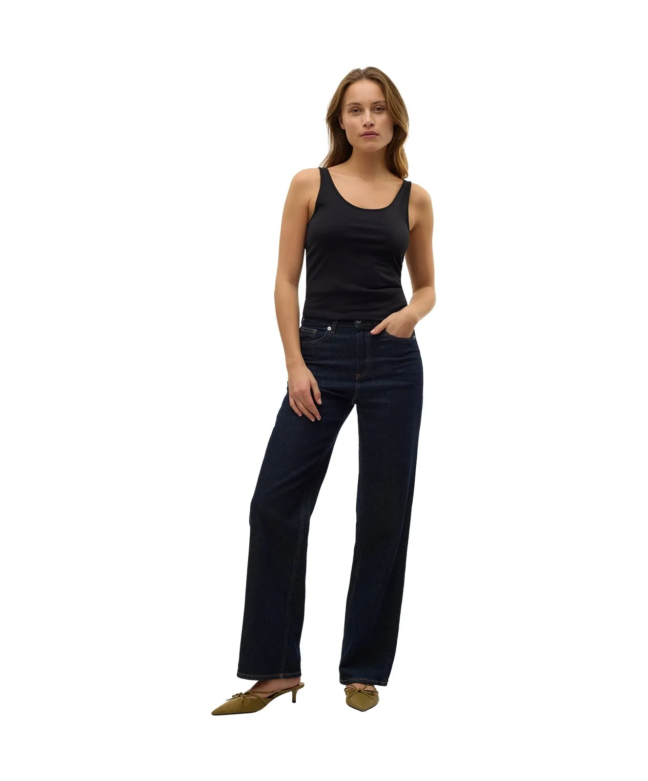 Damen Shirt Maxi My Soft Tank Top von Vero Moda in Black