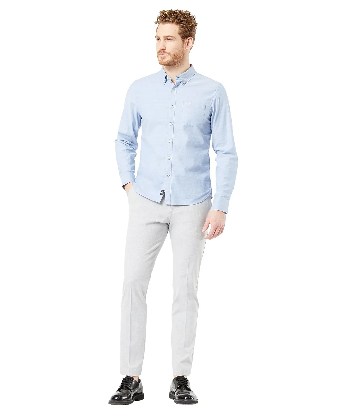 Herren Hemd Stretch Oxford Shirt von Dockers in Oxford Delft