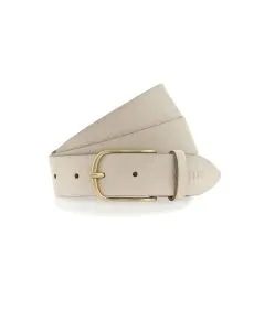 Mustang Gürtel in Creme mit moderner Velourslederoptik