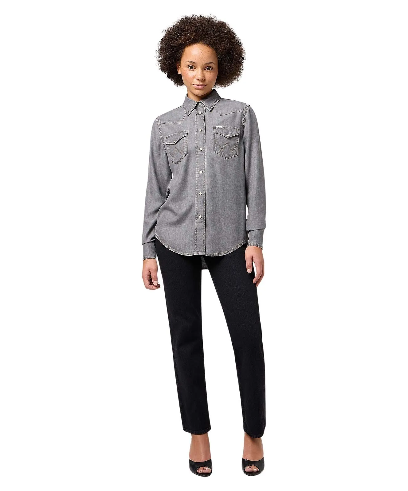 Damen Jeans Body Bespoke Straight von Wrangler in Black