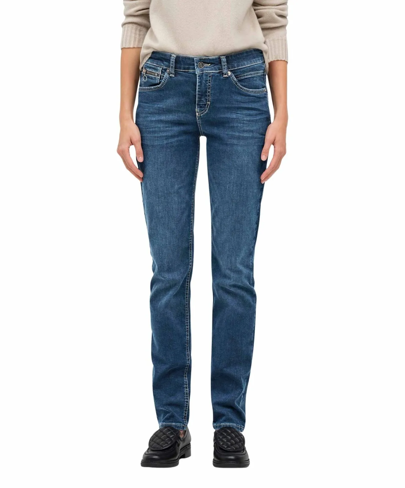 Damen Jeans Slim von MAC in New Basic Wash