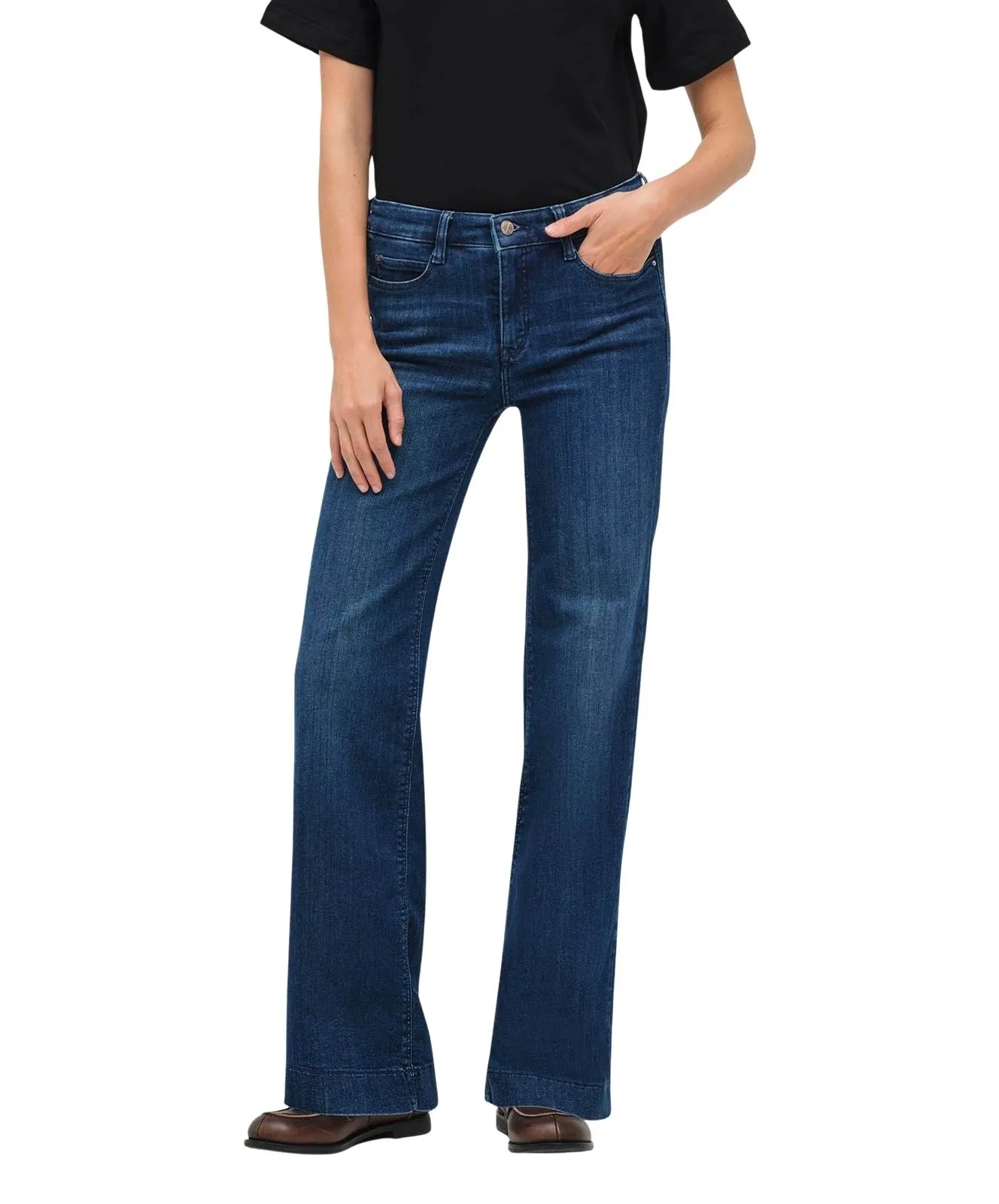 Damen Jeans Dream Wide Authentic von MAC in Cobalt Authentic Wash
