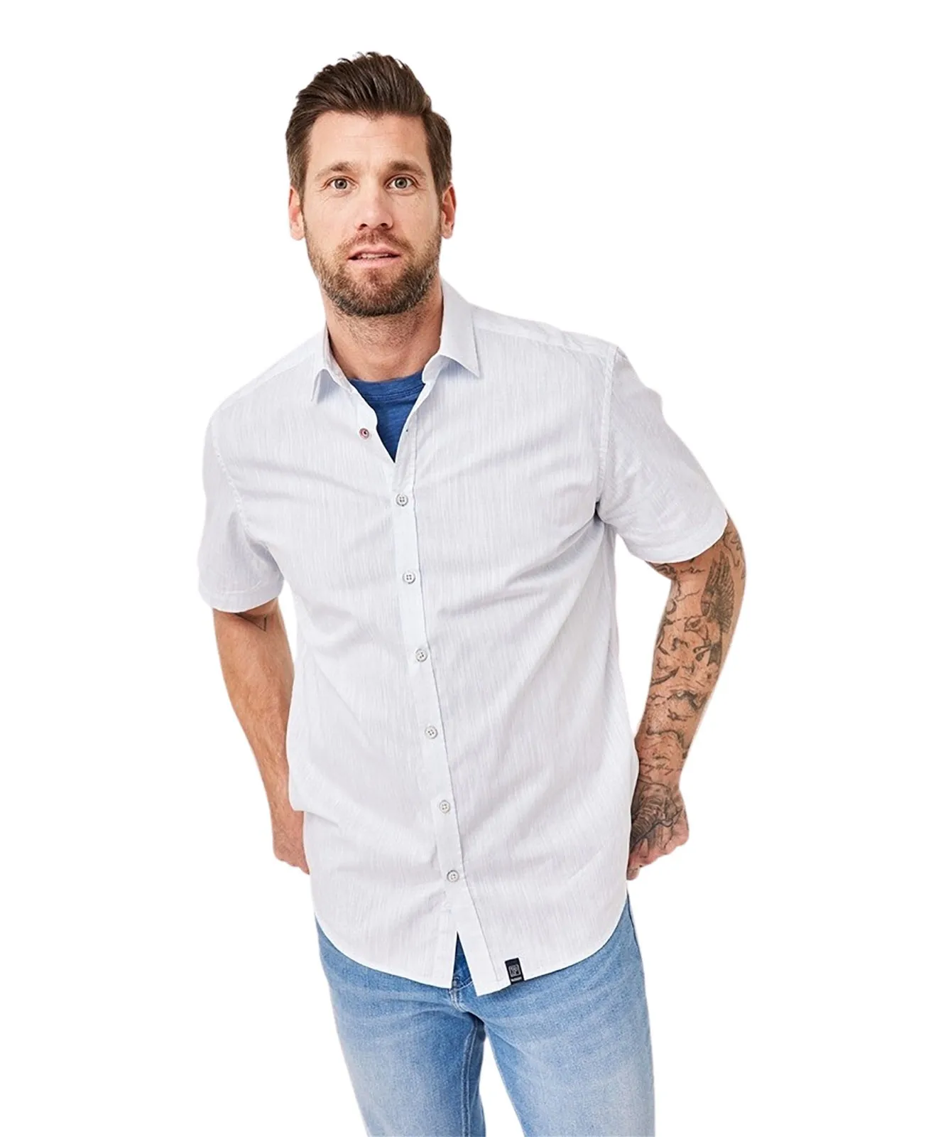 Herren Hemd Kent von Paddocks in Pale Blue-White